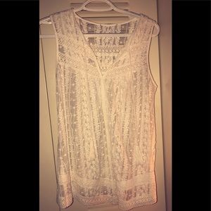 White seethrough lace